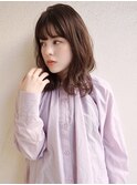 【buZon ブゾン】外ハネロブ前髪パーマ×グレーベージュ