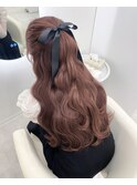 波巻きハーフポニー