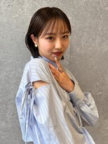 アース 三軒茶屋店(HAIR&MAKE EARTH) 三軒茶屋_レディース_ミディアム_切りっぱなしボブ_ぷつっとボブ