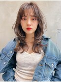 Aimee 町田　無造作レイヤー×オリーブグレージュ