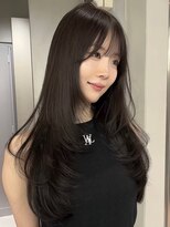 サイン 表参道(SIGN)&nbsp;韓国ヘアグレージュカラーブリーチ無し髪質改善イヤリングカラー