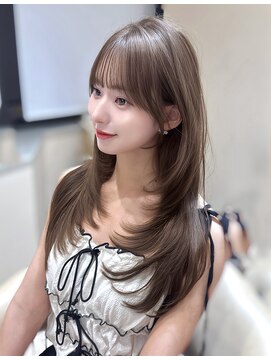 ロンドガーネット 池袋(Lond garnet) ミニウルフレイヤーカット顔周り前髪韓国ミディアムロング/池袋