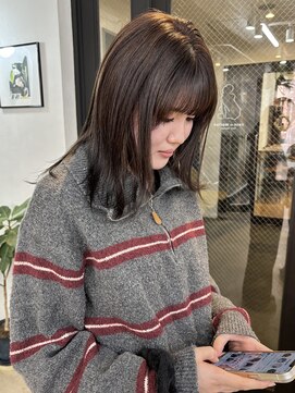 【天神.大名.今泉】前髪縮毛でストレスフリー！まろやかベージュ