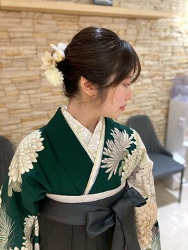 成人式/卒業式セット☆編み込みアレンジ/シニヨン/和装/袴/上品