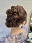 【高めポニーテール】結婚式/銀座/ヘアセット/カチモリ/アレンジ