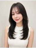 【韓国風】黒髪王道くびれロング