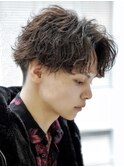 サーフカール/ 刈り上げセンターパート/ブルーブラック[新宿駅]