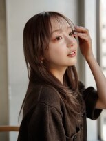 ネイヴィル(navile)&nbsp;酸性ストレート×ロングレイヤー×ナチュラルグレージュ