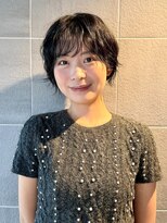 リベルタ 下北沢(liberta)&nbsp;黒髪ショートボブ｜顔まわりレイヤー×ニュアンスヘア