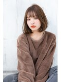 結べるボブ /シースルーバング/テラコッタ/韓国風/ふわミディ