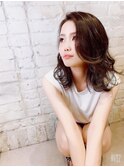 おフェロ×かき上げ×透けベージュ