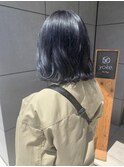 【ブリーチあり】個性派可愛い!ブルーヘア