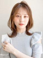 アグノス 青山(Agnos) 大人かわいいグレージュカラーボブウルフ黒髪ココアベージュ