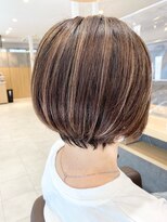 アース 新越谷店(HAIR&MAKE EARTH) 白髪ぼかしハイライト　グラデーションボブ