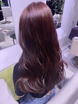 韓国レイヤーカット　巻き髪ロング