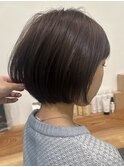 大人ラフウェーブ20代30代40代ボブブラウンスウィングショート