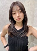 #バレイヤージュ#グレージュカラー#ボブウルフ#ココアベージュ