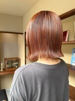 イニ(ini)&nbsp;関川　オレンジ×切りっぱなし外ハネボブ