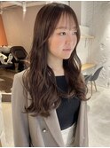 【松本咲花】小顔顔まわりカット艶カラーチョコレートベージュ