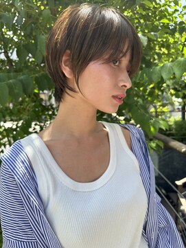 ミィ 浦和(mee) デザインカラー/レイヤーカット/ウェットヘア/オリーブベージュ