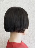 黒髪ボブ大人ナチュラル地毛風カラーアッシュベージュボブ
