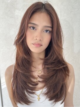 ラルガ 黒崎(Raruga) ハイライトカラーミルクティーベージュレイヤーカット