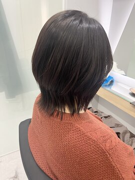 クシュ 本川越店(kusyu...) イメチェンホワイトブロンド外ハネボブ美髪ワイドバング韓国黒髪