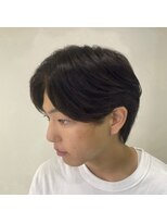 アッシュ 二子玉川店(Ash)&nbsp;ニュアンスパーマセンターパートコンマヘアツーブロック刈り上げ