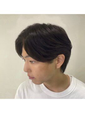 アッシュ 二子玉川店(Ash) ニュアンスパーマセンターパートコンマヘアツーブロック刈り上げ