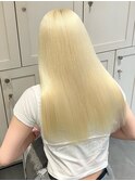 15063ホワイトアッシュ抜きっぱなしブリーチホワイトブロンド