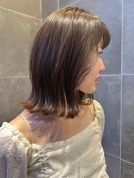 スーリール 野芥店(Sourire) 外はねボブ×ベージュカラー