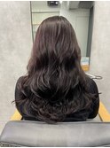透明感ダークラベンダーのゆるツヤロング