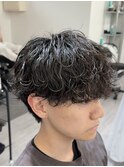 くるっとハネない波巻きパーマ