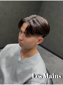 メンズセンターパート