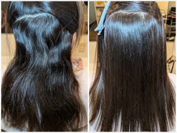サテンドール ヘアクラブの写真/【平塚メテオ】50代60代70代80代の地毛風ストレート。気になる前髪・顔周りも部分縮毛で自然なストレートに