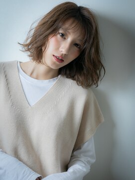 カバーヘア イヴ 戸頭店(COVER HAIR EVE) アンニュイ抜け感くびれヘア外ハネ小顔ボブw戸頭20代30代40代