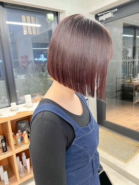 ナル(nalu.) ボブ/グラデーション/ピンク/ブリーチカラー