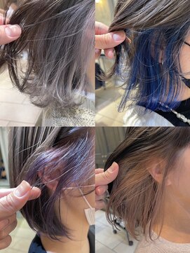 ティエル(TieLu) 大人気スタイルインナーカラー×塩基性mix ×イヤリングカラー