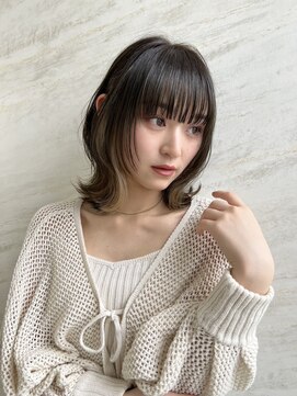 美容室ジャスミン 【ヒロシ】ウルフボブ＋インナーカラー   20代30代40代