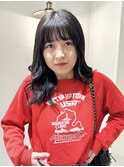 大平/暗髪グレージュミディアム透明感前髪顔まわり韓国風吉祥寺