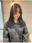 korean black / long layer cut  /グレージュアッシュ