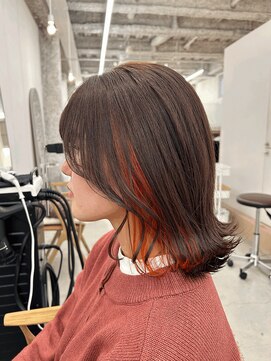 リル(re'll) 《花屋併設》オレンジインナー［酸性ストレート/ヘアセット］