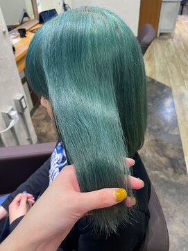 ロア 福岡天神本店(LORE) ダブルカラーハイトーンカラーミルクティーベージュケアブリーチ