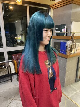 イロプラスソイ(iro + soi) ◯エメラルドグリーン×姫カット◯