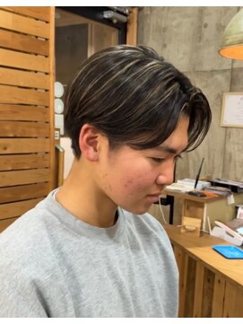 ヘアカロン 熊本本店(Hair CALON) メンズカットハイライトカラーマッシュショート