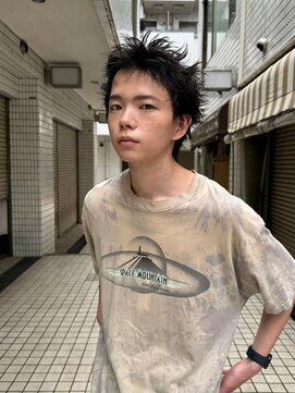 ヒュージ 三軒茶屋(huge) アップバング/束感ショート/ツーブロックマッシュ