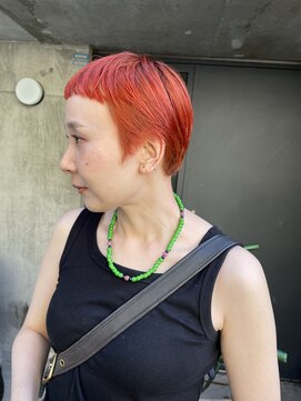 ナループロアオハナ(Nalu pu loa ohana) ブリーチなし/オレンジカラー/赤毛カラー/ダブルカラー/ベリショ