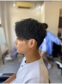 MEN'S HAIRダークアッシュベリーショートカルマパーマ