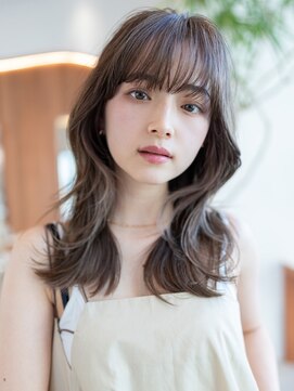 ケアリー  八千代緑が丘(Carelly) 大人かわいい前髪セシルカットココアブラウンフリンジウェーブ