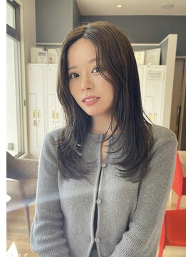 バランス ヘアーアンドアイラッシュ 野田店(balance.) レイヤースタイル×オリーブカラー